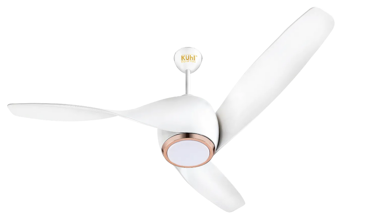 Kühl Luxus C5 BLDC Smart Ceiling Fan 1200/1320mm | WiFi + Alexa Enabled | 5 Aerodynamic Blades | Downlight + Night Light | Remote Control | 5 Star Rated-1