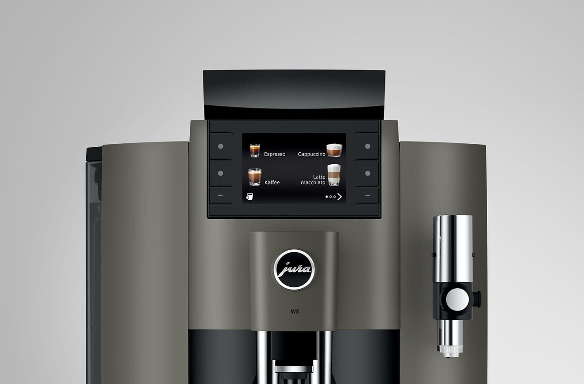 JURA W8 Dark Inox Automatic Coffee Machine (17 Specialities, P.A.G.2 Grinder, One-Touch Cappuccino, Coffee Eye Sensor, Commercial Use)-5
