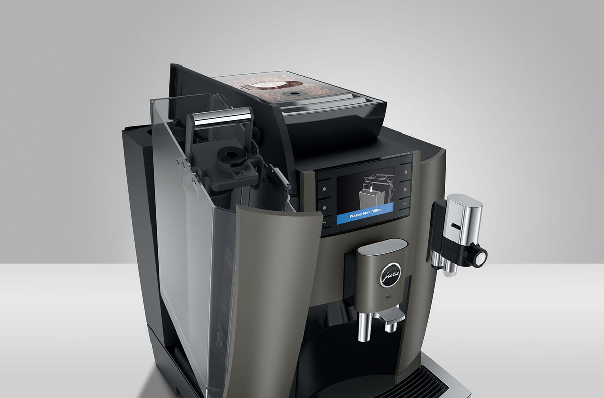 JURA W8 Dark Inox Automatic Coffee Machine (17 Specialities, P.A.G.2 Grinder, One-Touch Cappuccino, Coffee Eye Sensor, Commercial Use)-7