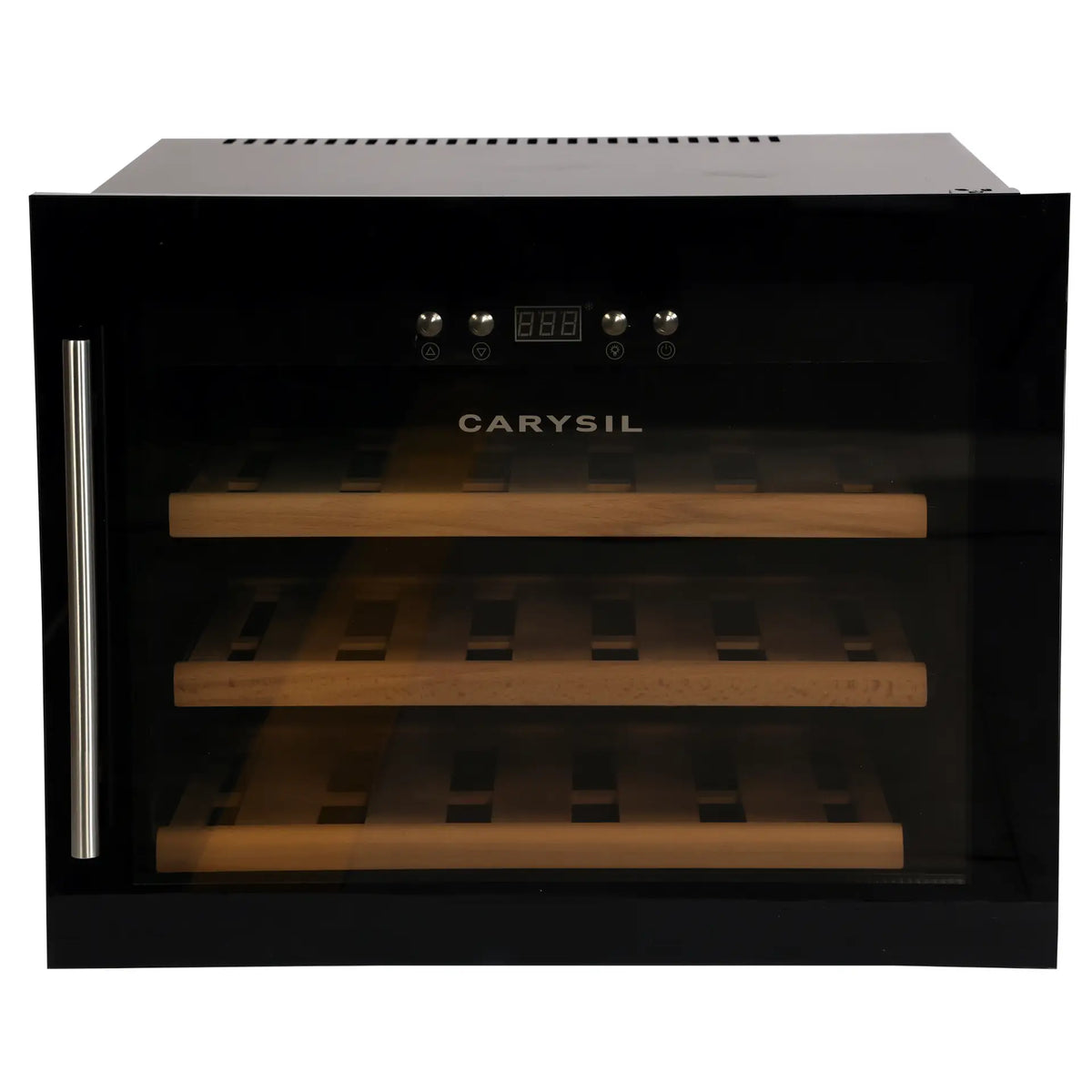 Carysil Built-In Wine Chiller – 18 Bottles, Under Counter Wine Cooler with Glass Door & Low Power Consumption-1