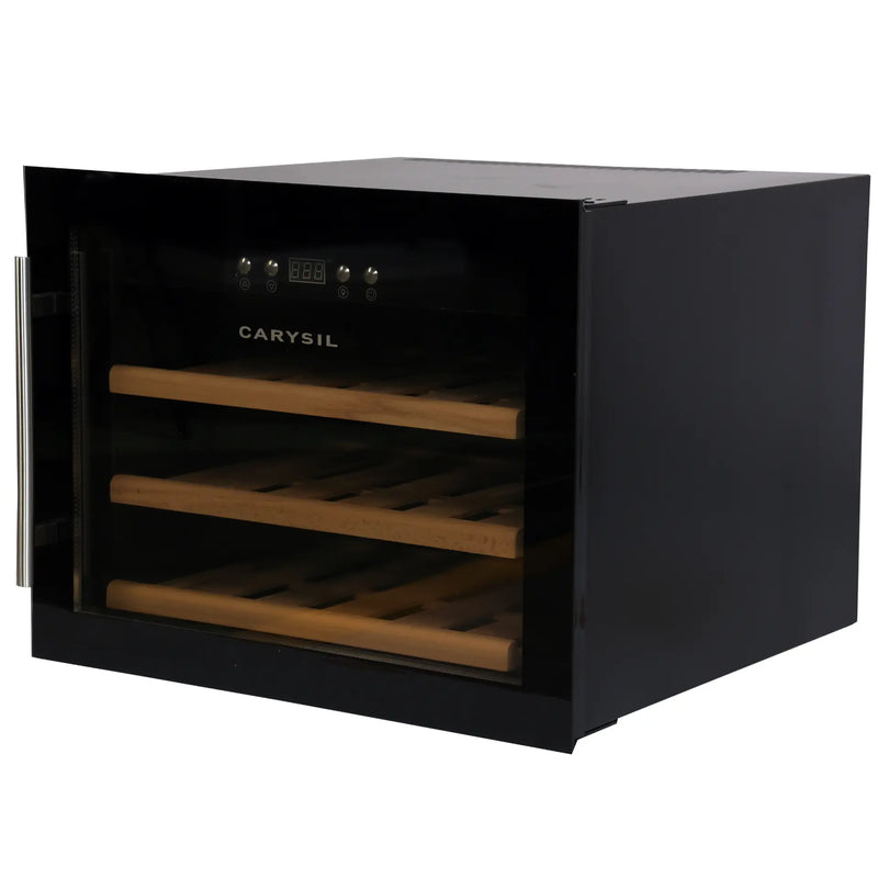 Carysil Built-In Wine Chiller – 18 Bottles, Under Counter Wine Cooler with Glass Door & Low Power Consumption-4