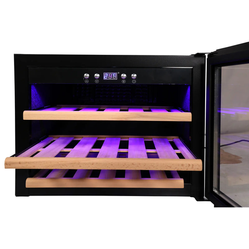 Carysil Built-In Wine Chiller – 18 Bottles, Under Counter Wine Cooler with Glass Door & Low Power Consumption-5